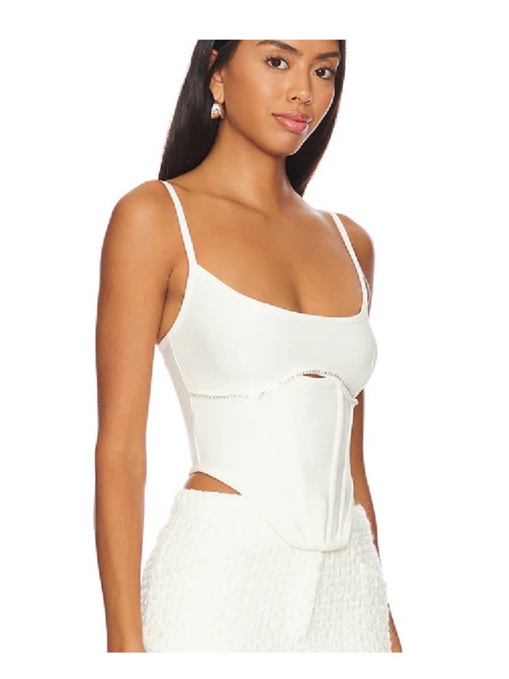 superdown Gia Corset Top in White small New Womens Sleeveless Tank